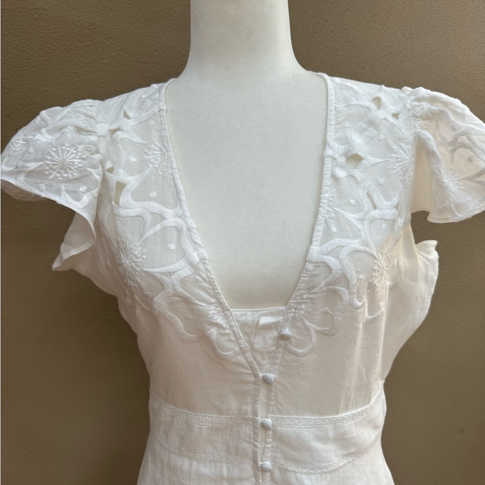 Veronica Beard White Maxi Dress (professionally altered) - Picture 4 of 15